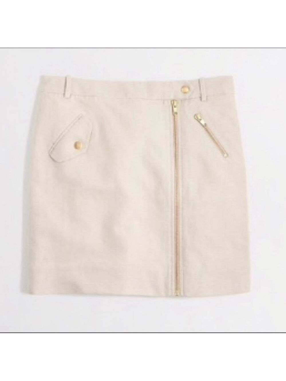 J. Crew Tan Beige Linen Utility Skirt - Picture 5 of 15